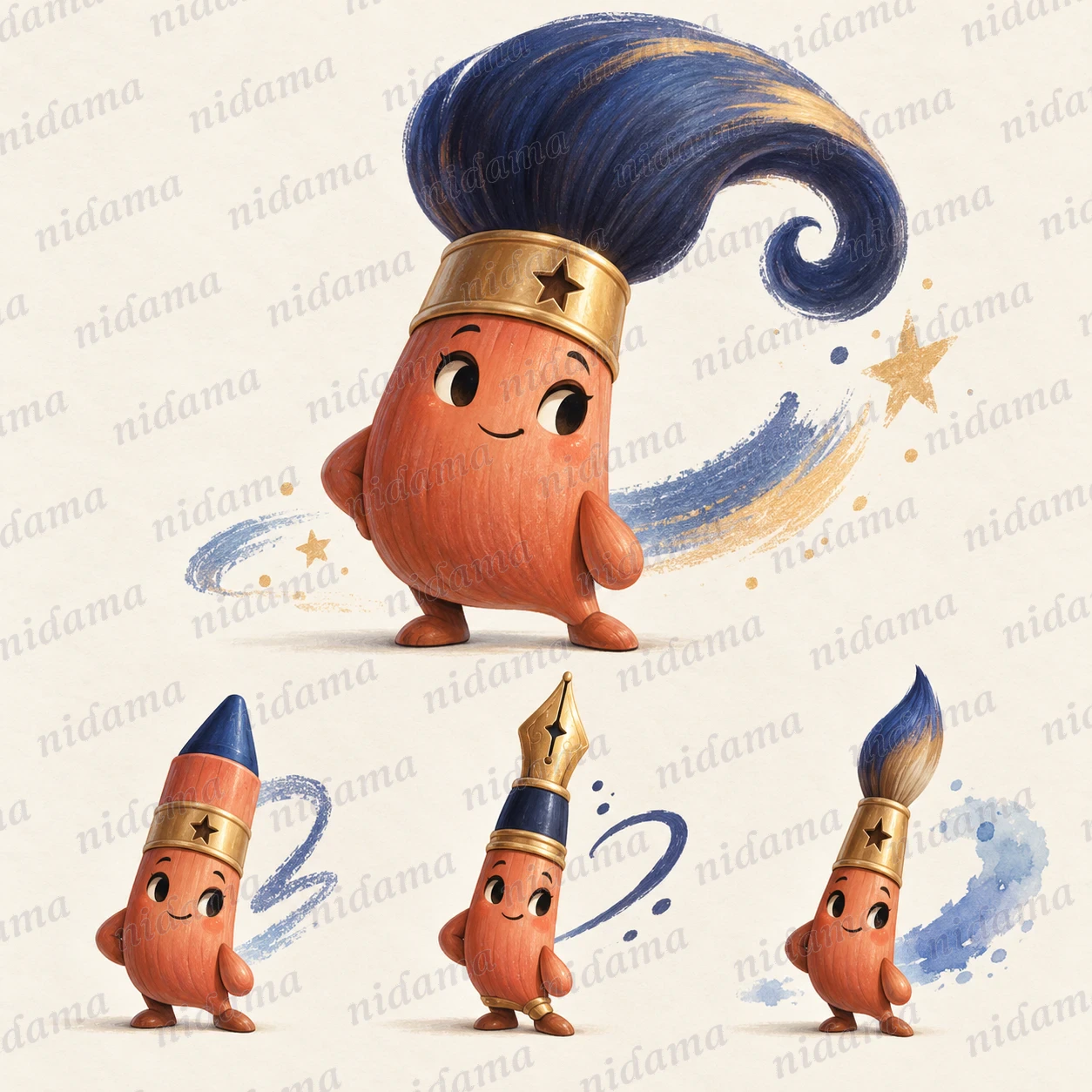Lumo, a character shaped like a round brush