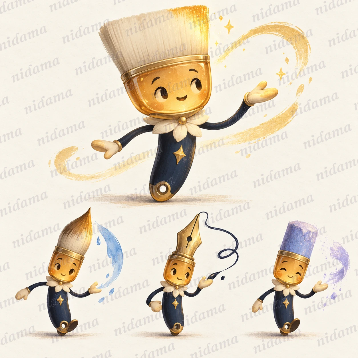 Brilo, a character shaped like a wash brush