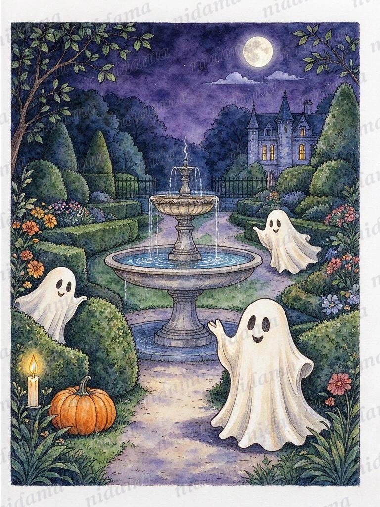 Little ghosts in the garden
