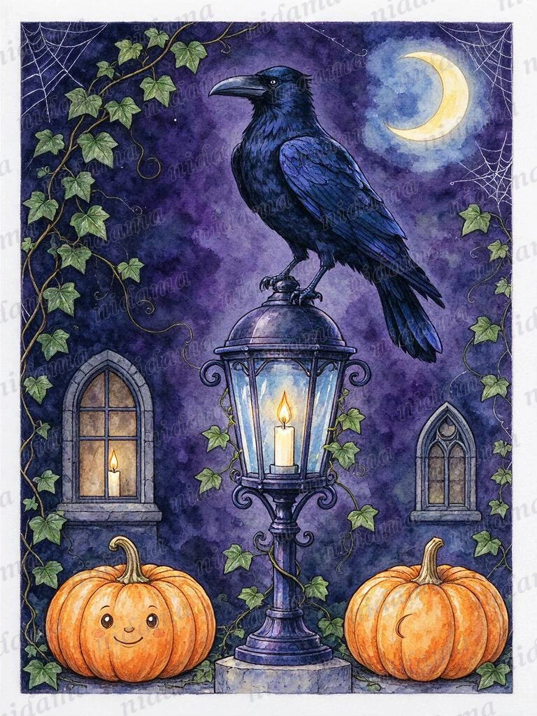 Raven on the lantern