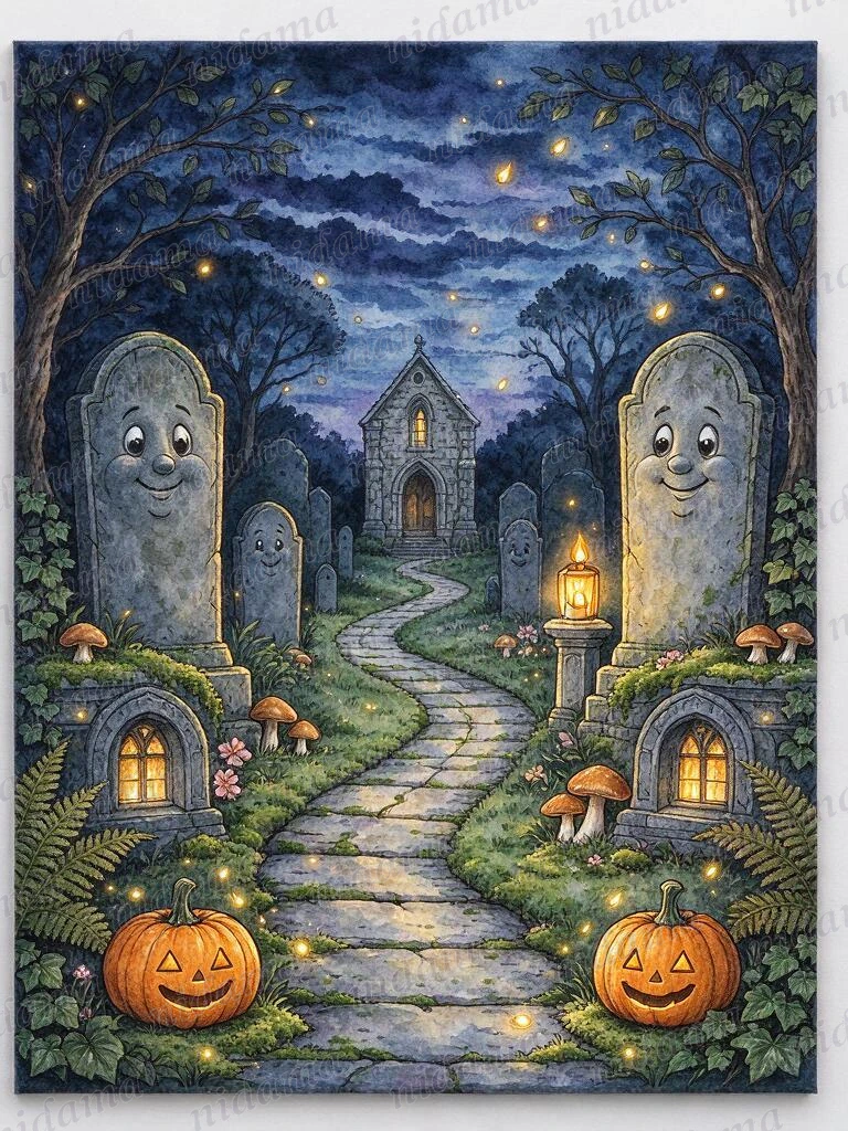 Toadstools among the stones