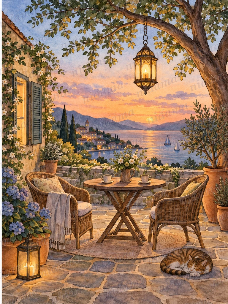 Lantern among branches